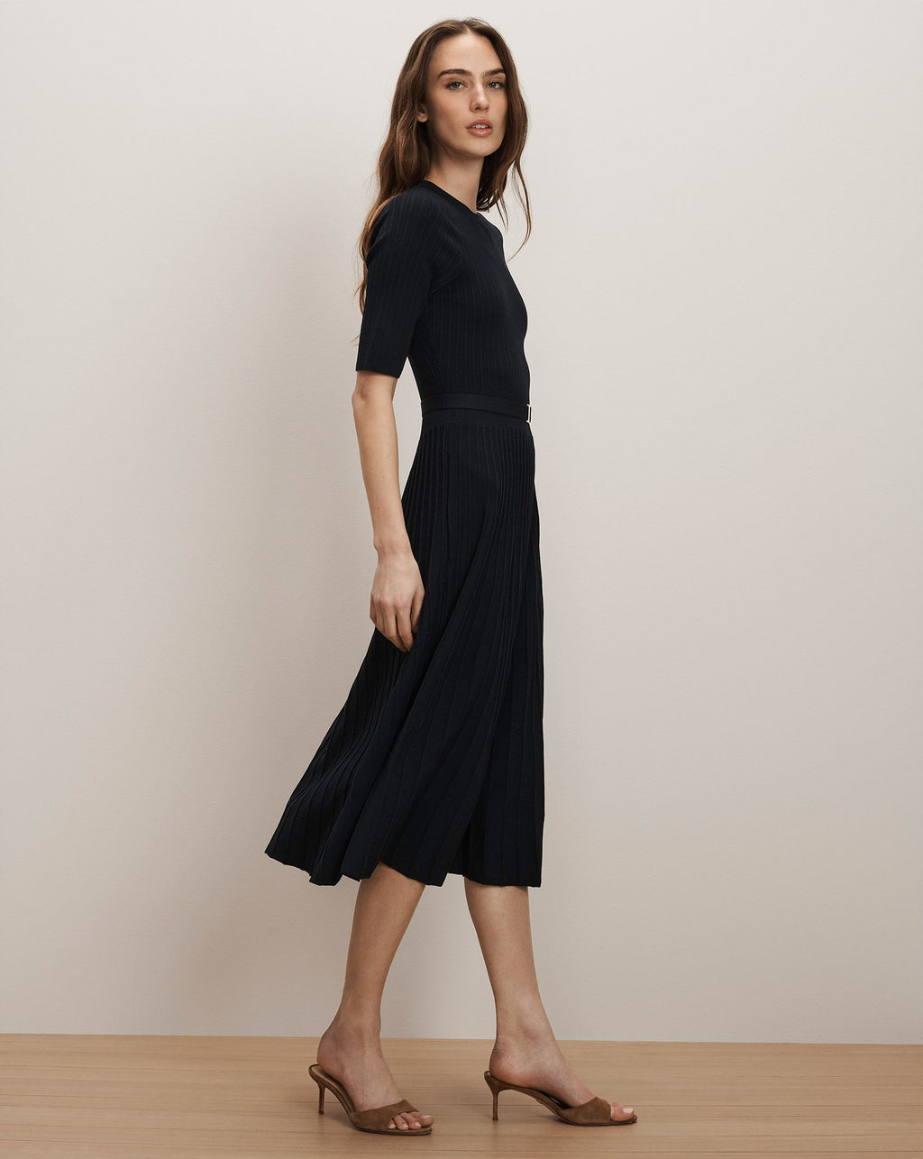 Robe midi Elthea ceinturée