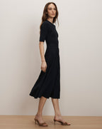 Robe midi Elthea ceinturée