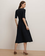 Robe midi Elthea ceinturée