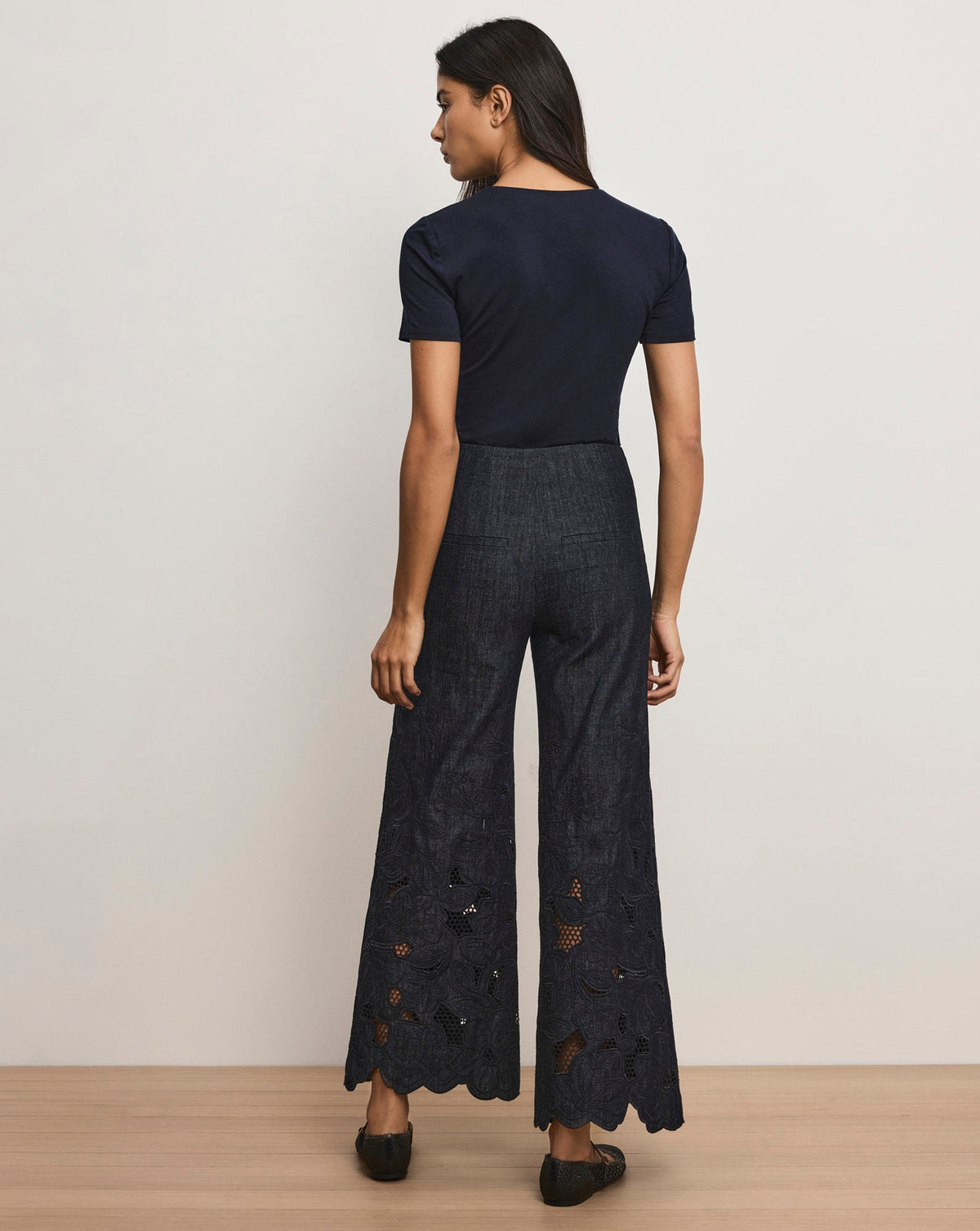 Pantalon large à œillets Osborne