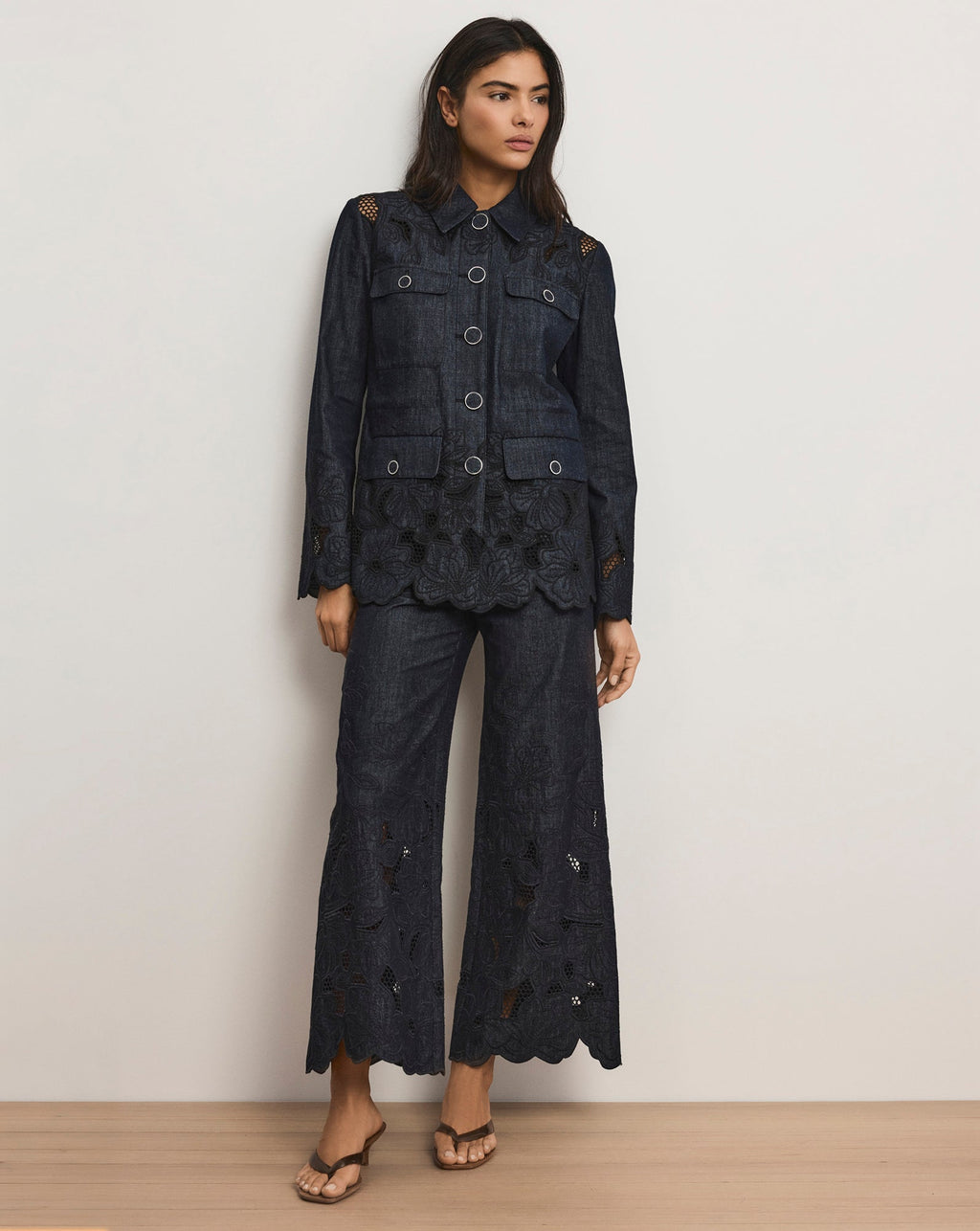 Pantalon large à œillets Osborne
