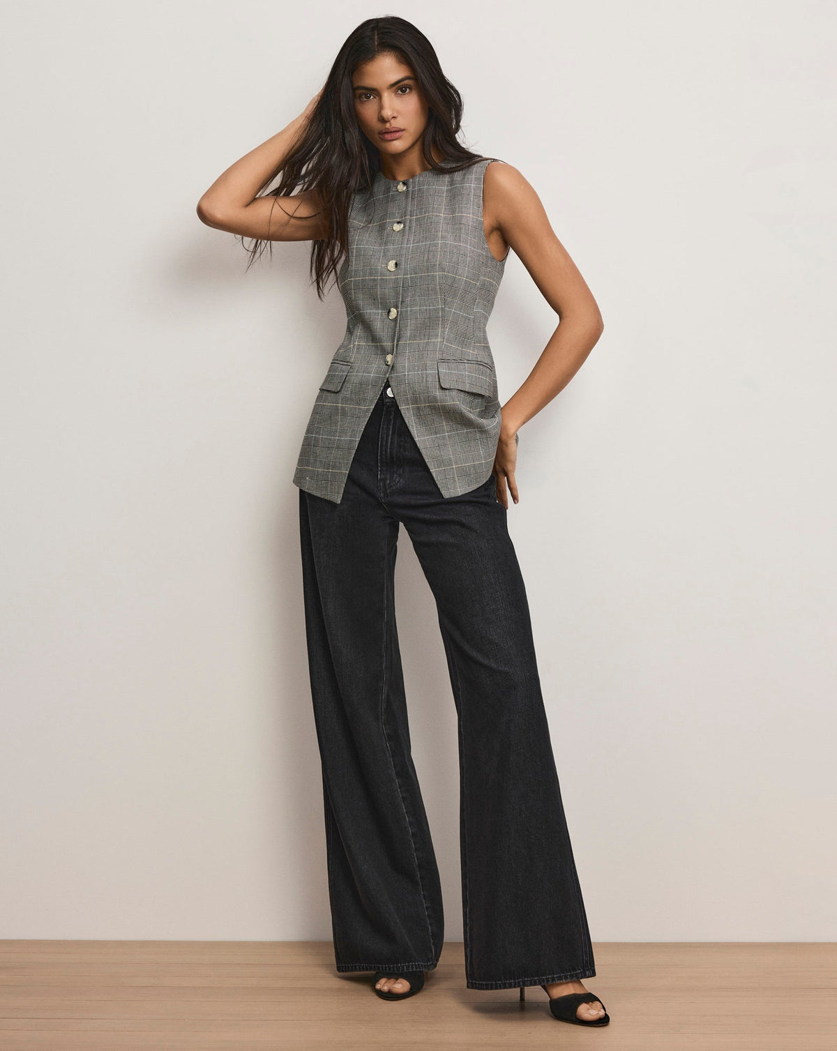 Lois Linen-Blend Vest