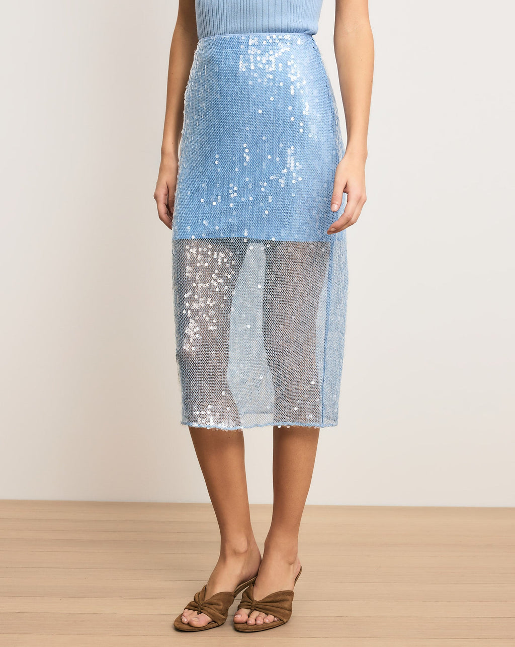 Jupe midi à sequins Allora