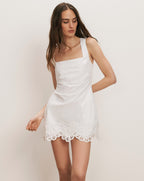 Shanice Robe Courte Bordée de Dentelle
