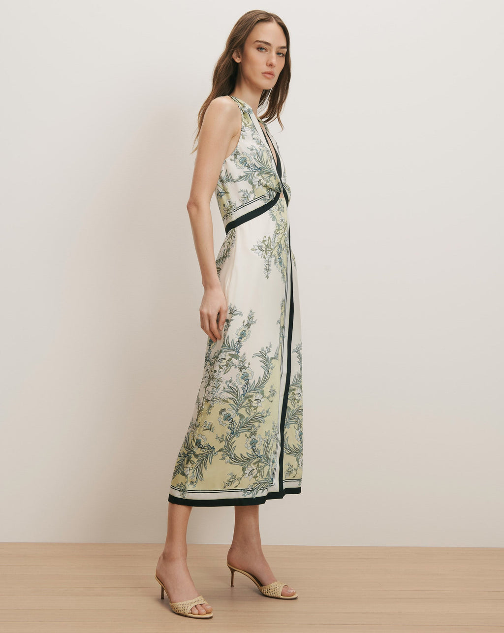 Robe mi-longue Kaliza à imprimé foulard