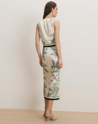 Robe mi-longue Kaliza à imprimé foulard