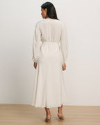 Seneca Bishop-Sleeve Midi Dress