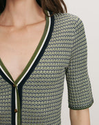 Calliope Knit Button-Front Top