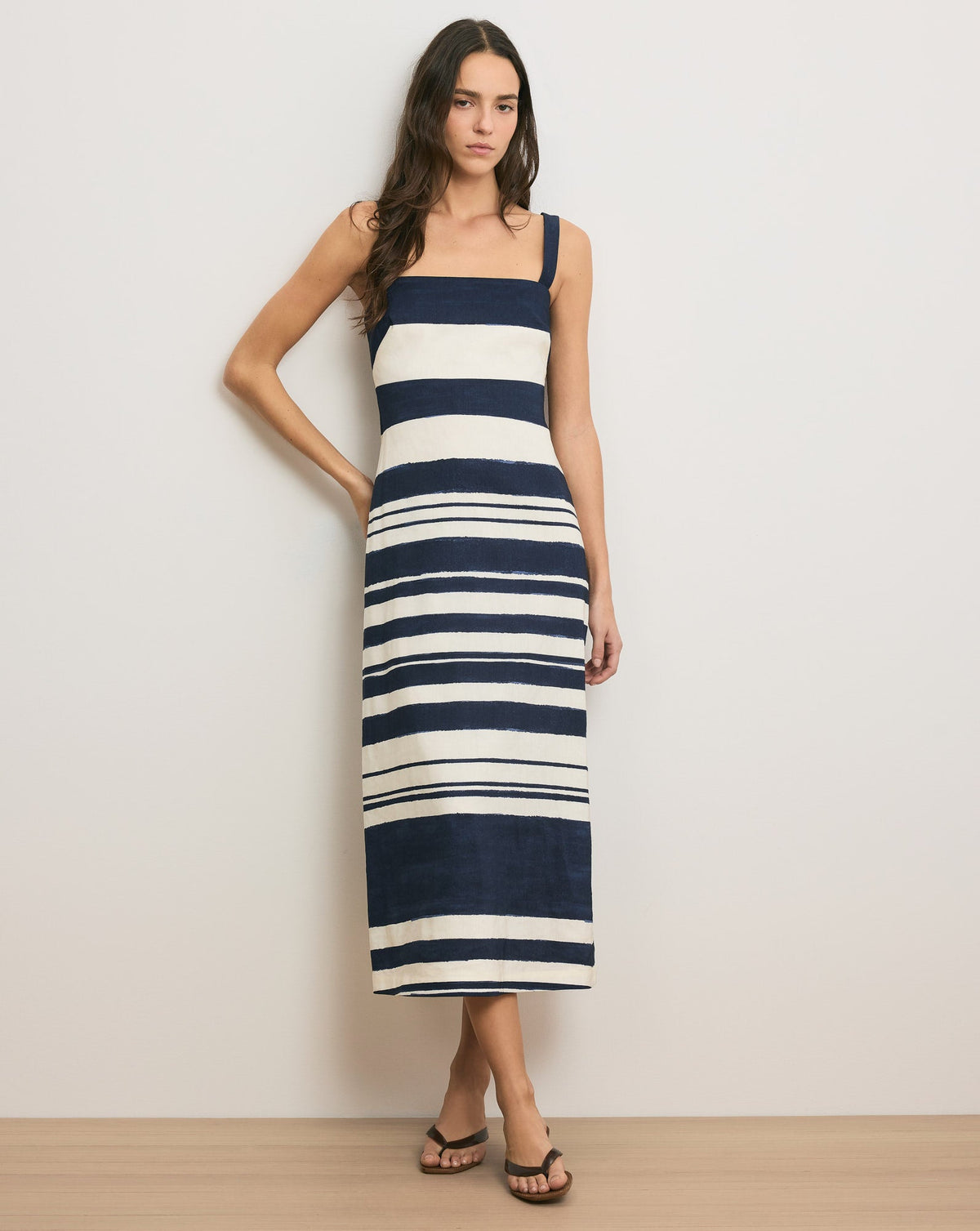 Ella Striped Midi Dress
