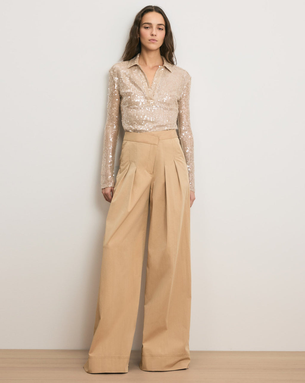Pantalon à taille croisée Heron