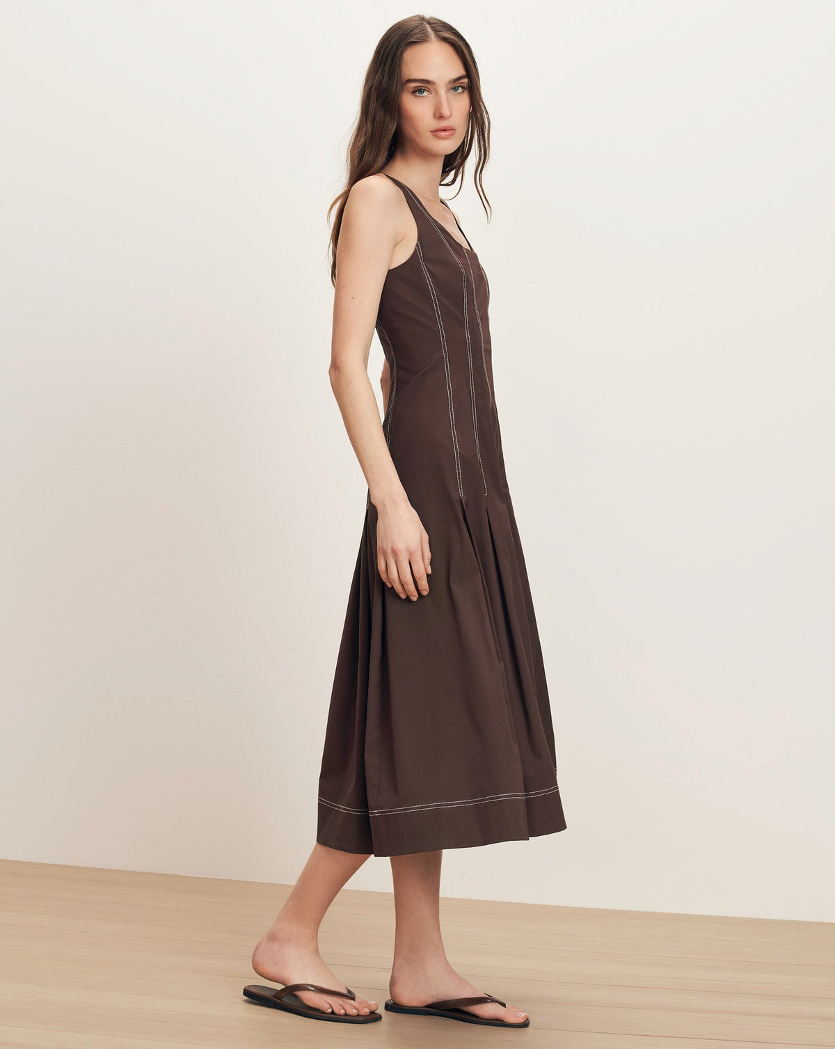 Robe midi en popeline de coton Jolie