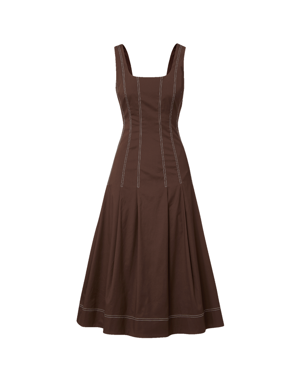 Robe midi en popeline de coton Jolie