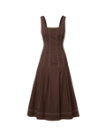 Robe midi en popeline de coton Jolie