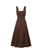 Robe midi en popeline de coton Jolie