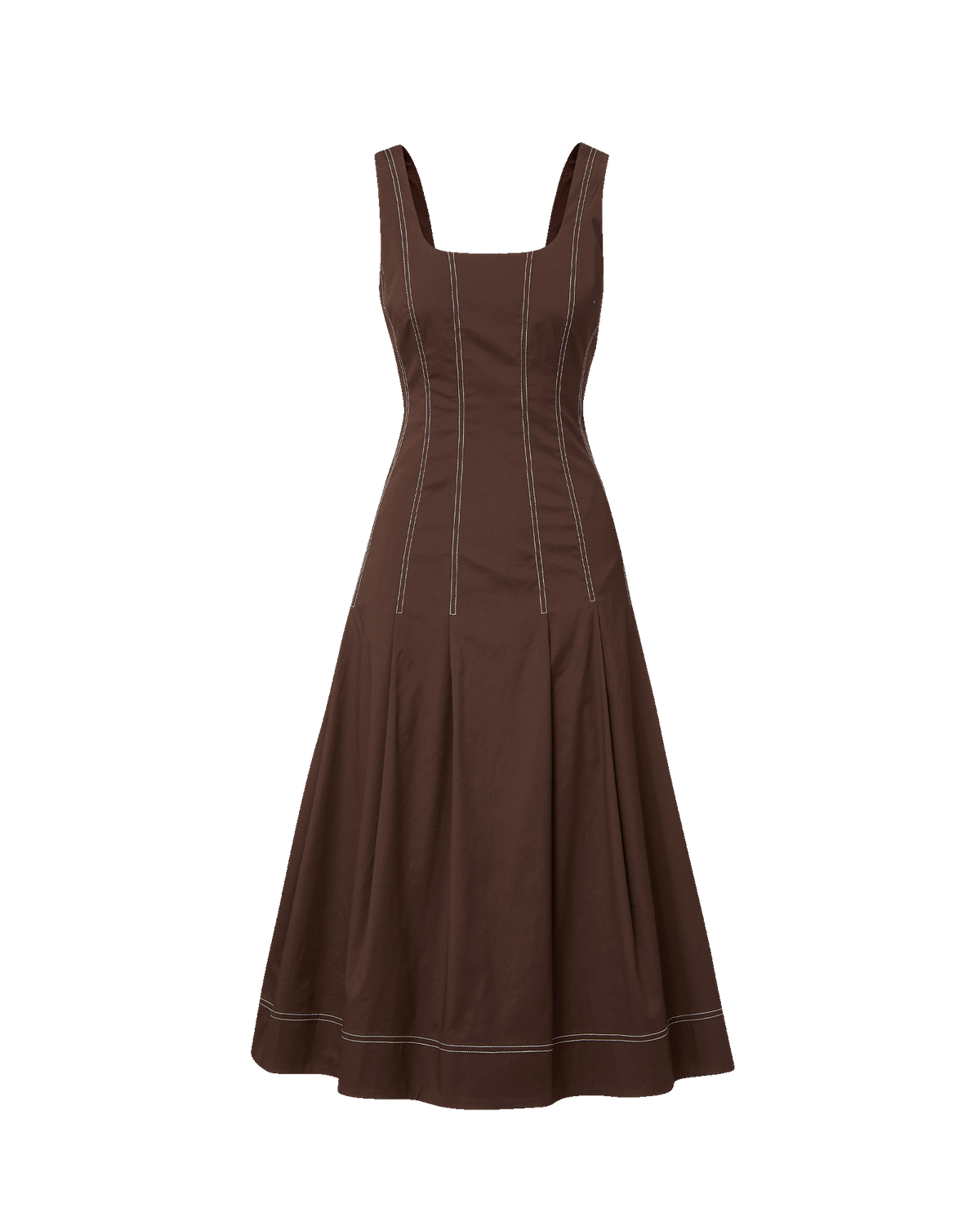 Robe midi en popeline de coton Jolie