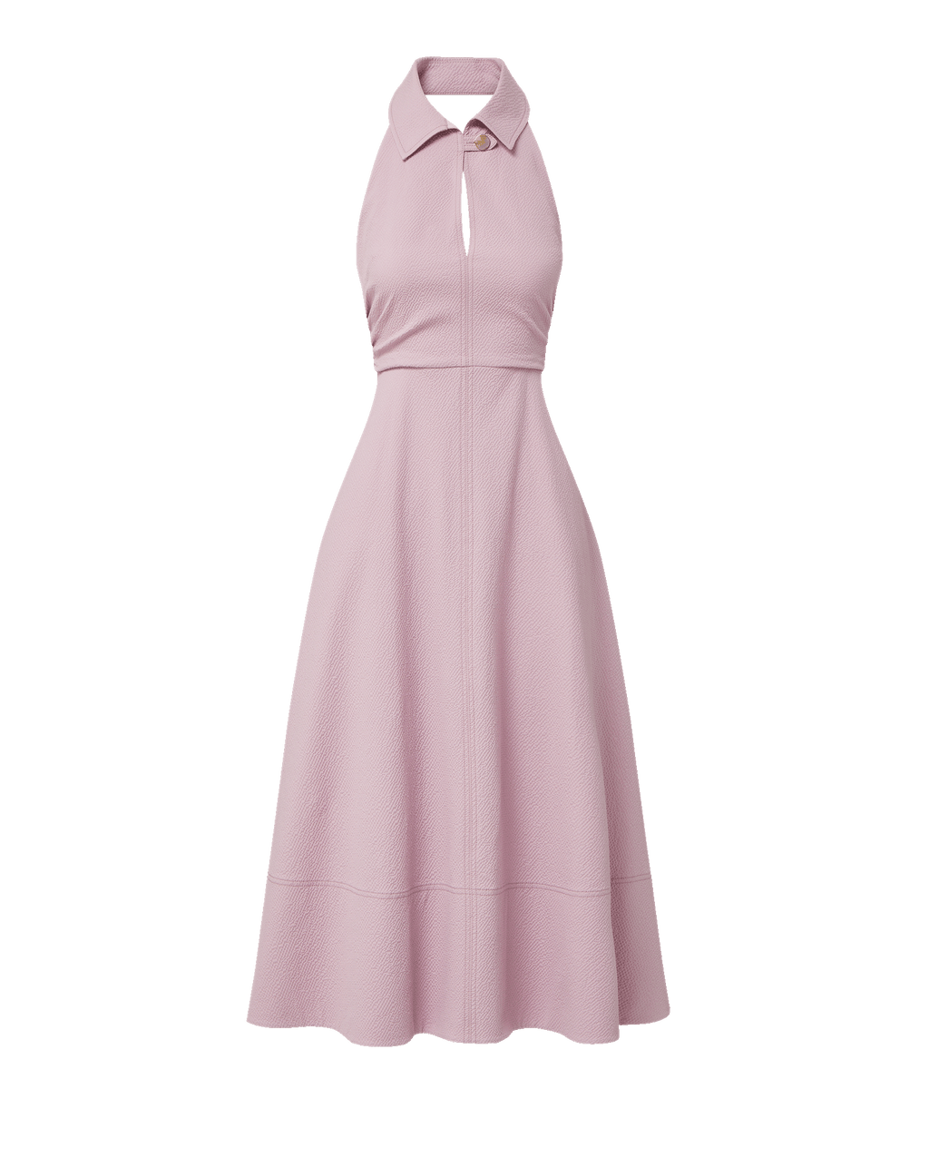 Robe midi dos nu en seersucker Mackey