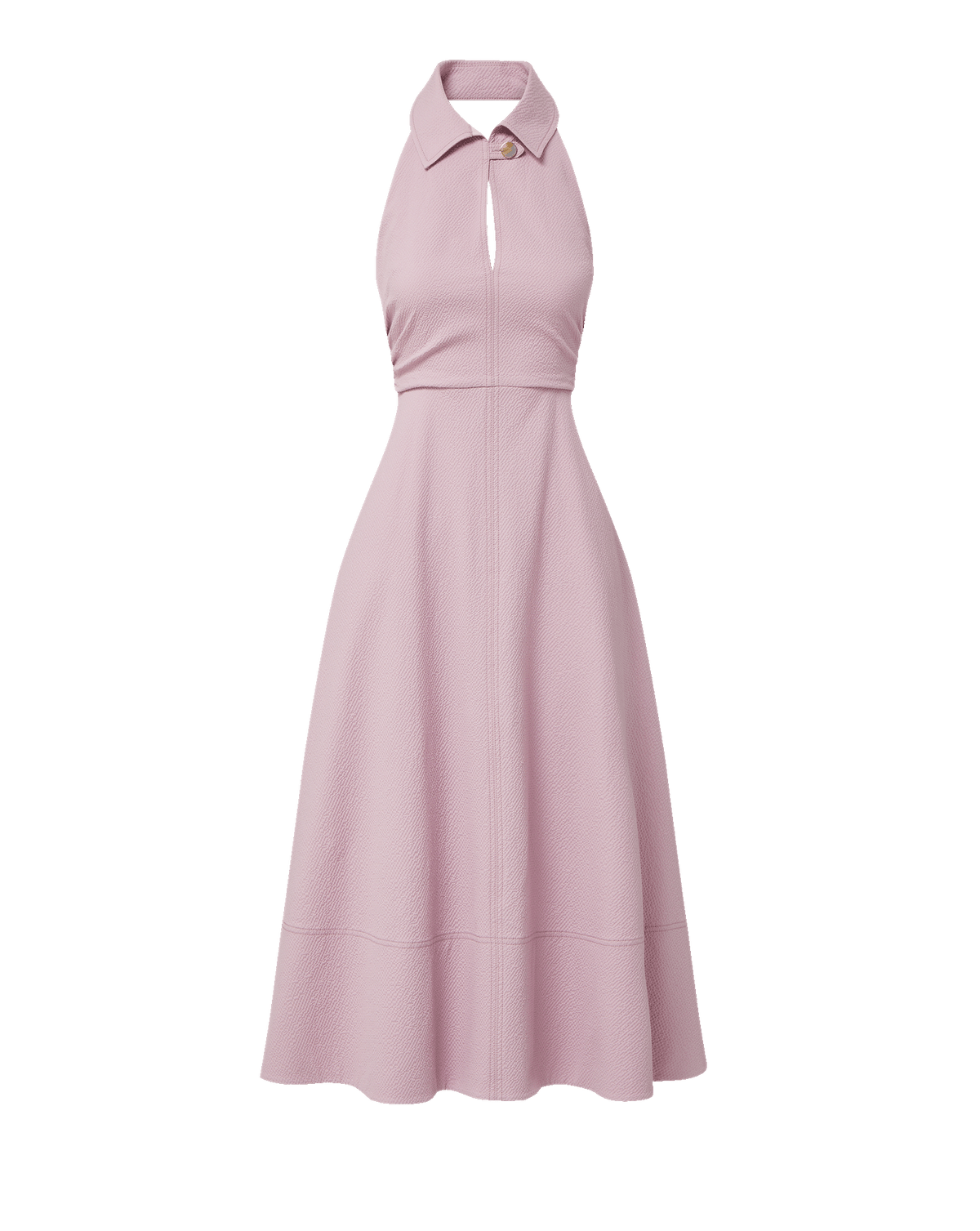 Robe midi dos nu en seersucker Mackey
