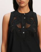 Haleem Eyelet Mini Dress