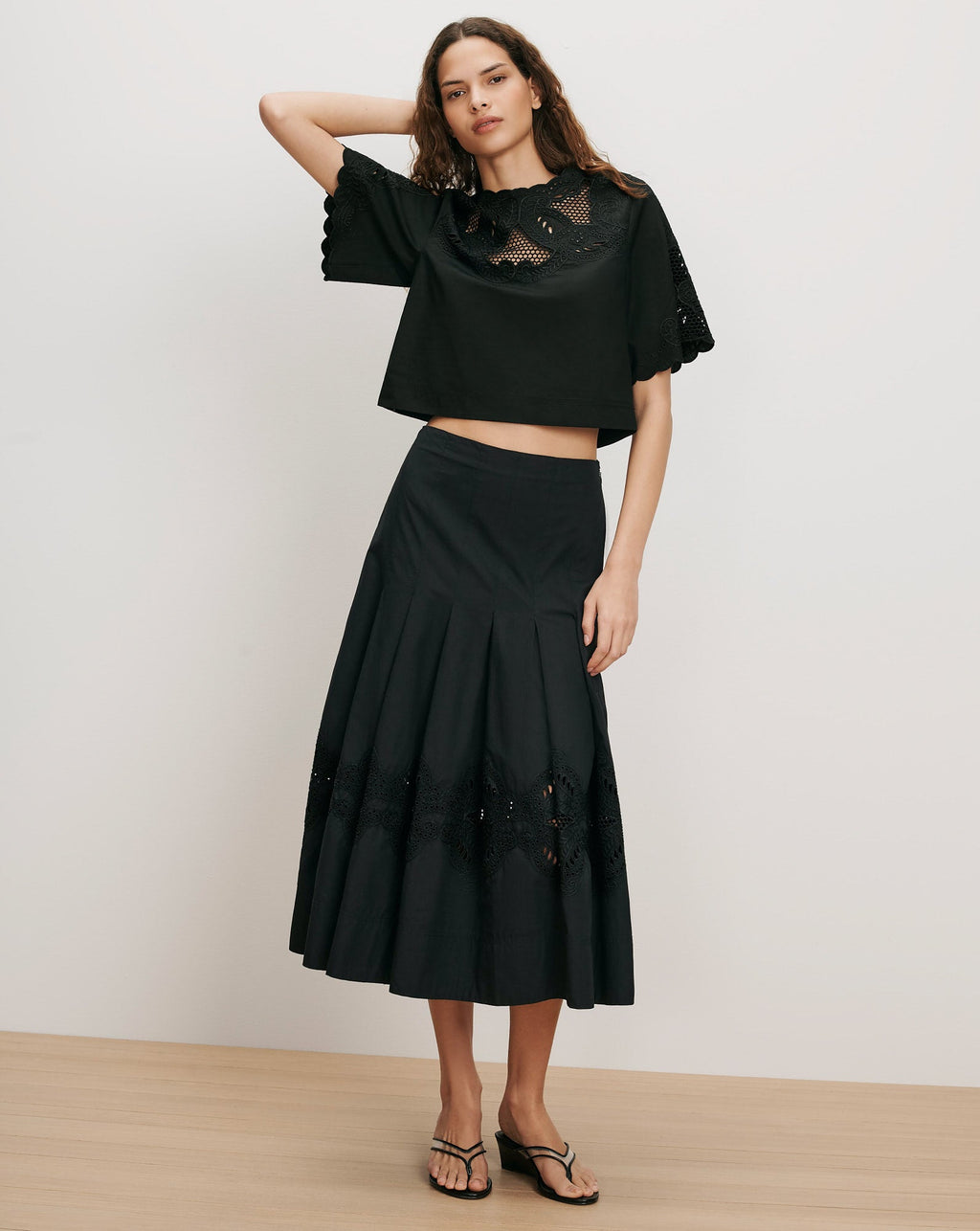 Fynnley Embroidered Midi Skirt