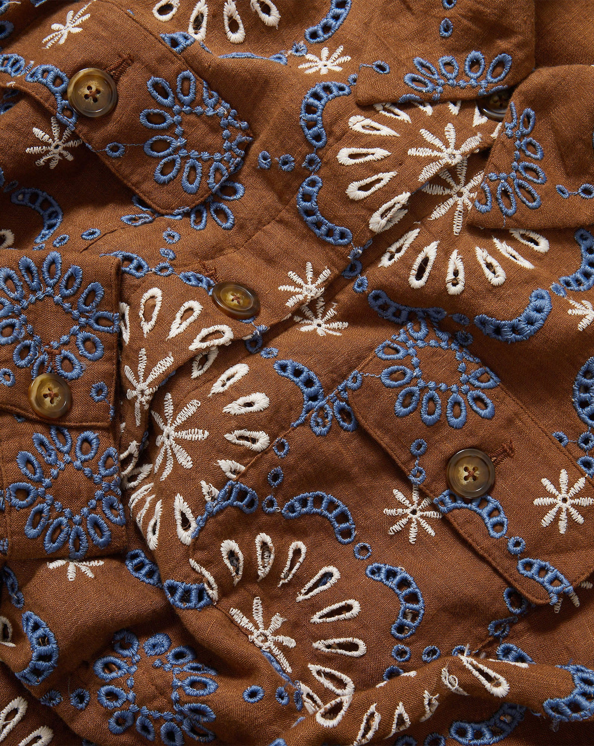 Kiki Linen Eyelet Jacket