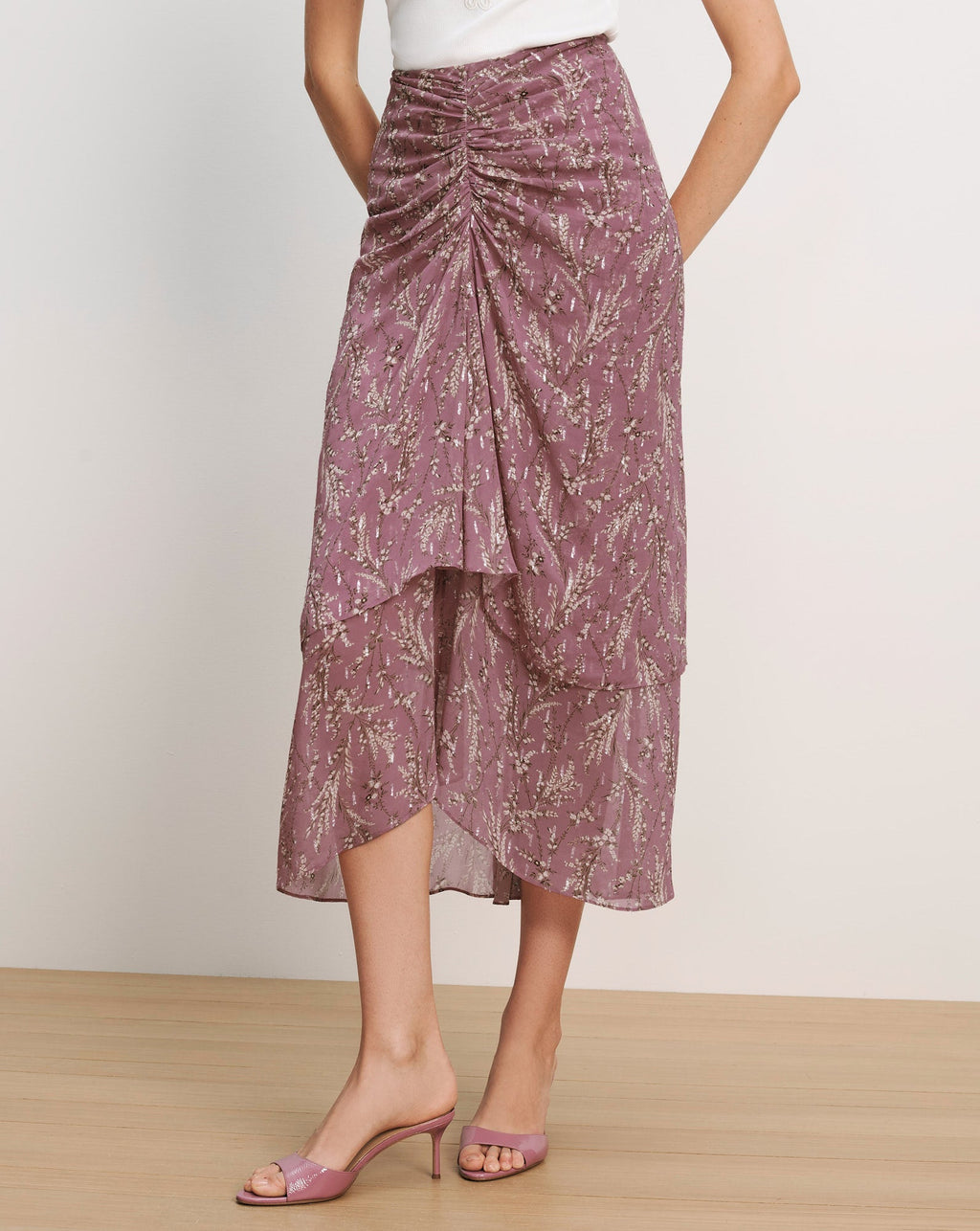 Jupe Midi Fleurie Sira