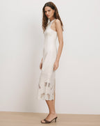 Robe midi à œillets Upten