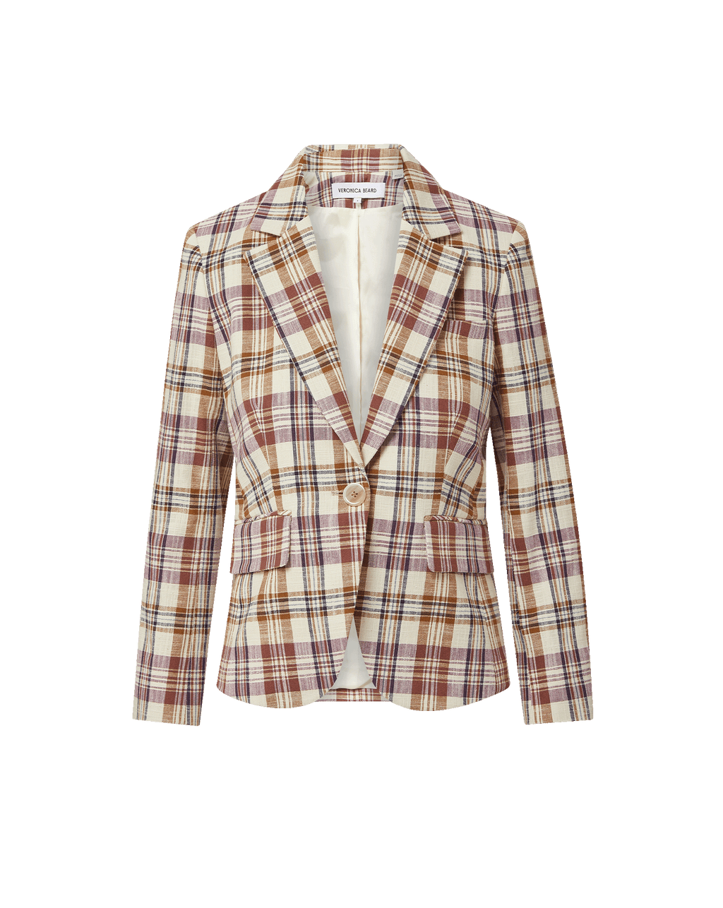 Veste Tyra à carreaux avec plastron