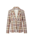 Veste Tyra à carreaux avec plastron