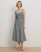 Aila Gingham Midi Dress - Famous | Online Store