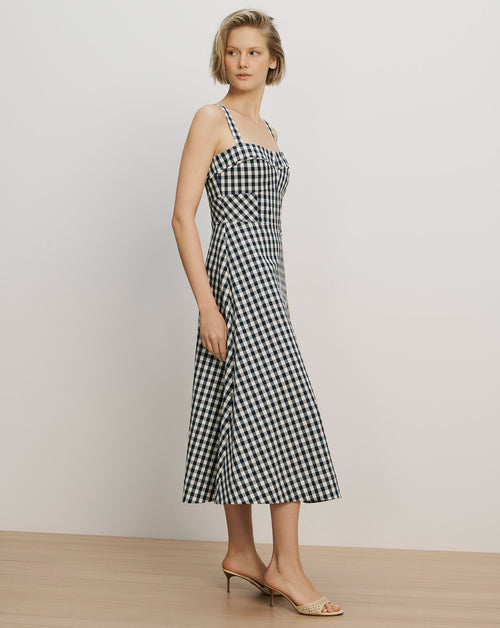 Aila Gingham Midi Dress - Famous | Online Store