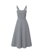 Aila Gingham Midi Dress - Famous | Online Store