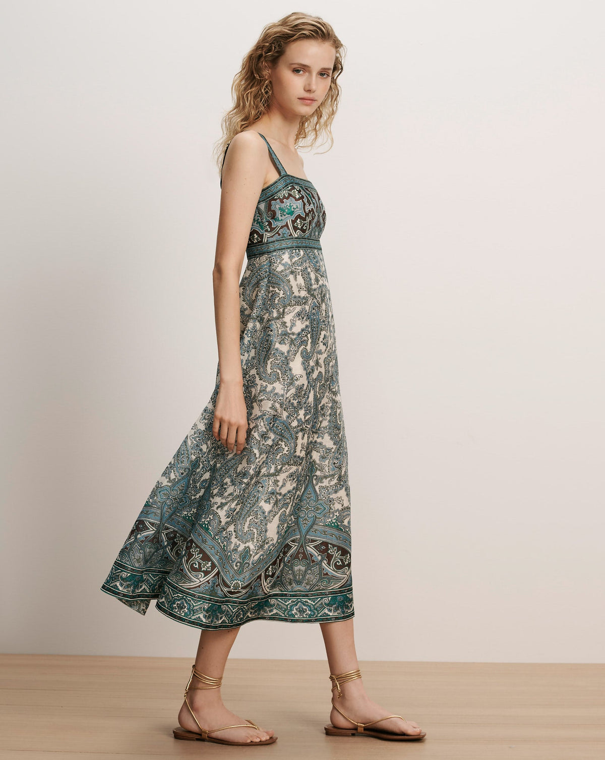 Rye Linen-Silk Midi Dress