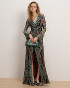 Robe longue en soie Daciana