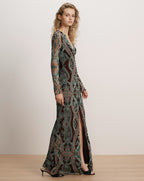 Robe longue en soie Daciana