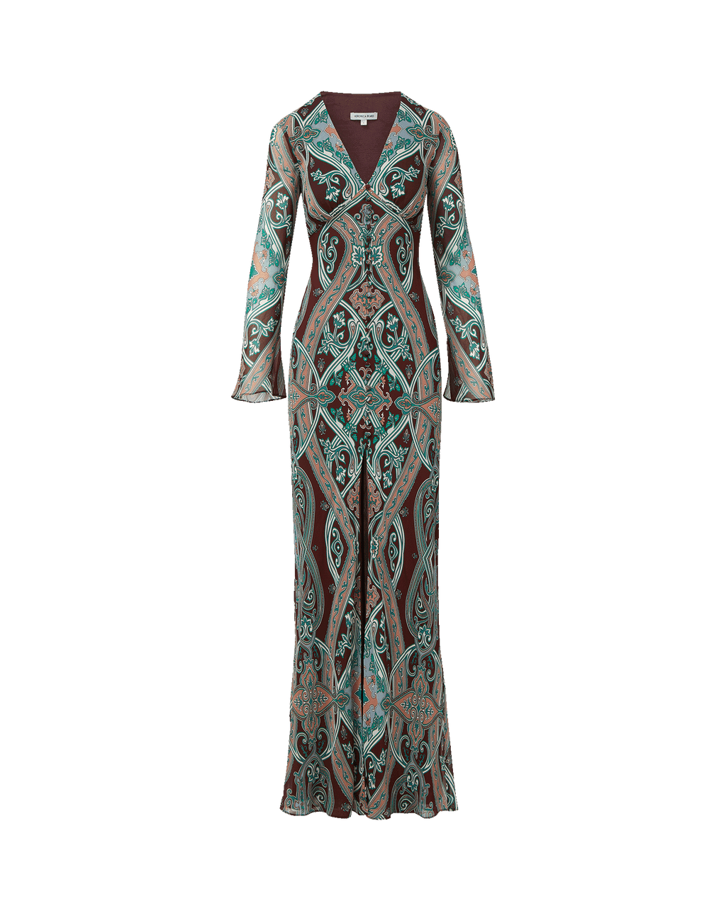 Robe longue en soie Daciana