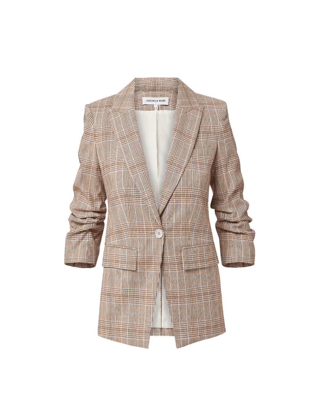 Veste Clayton à carreaux et col officier