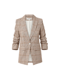 Veste Clayton à carreaux et col officier