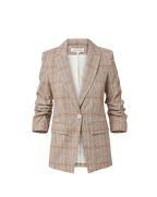 Veste Clayton à carreaux et col officier