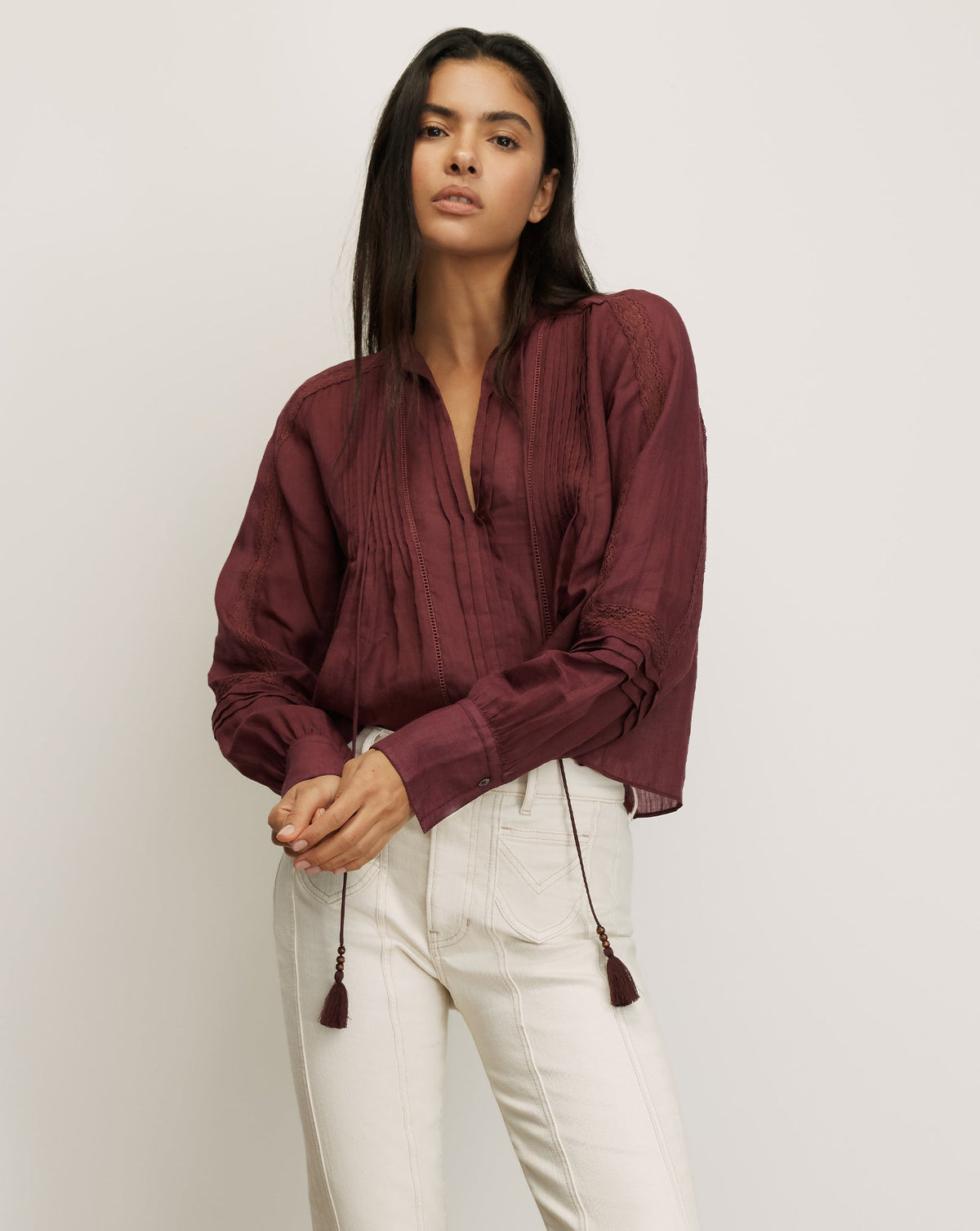 Sawyer Self-Tie Blouse