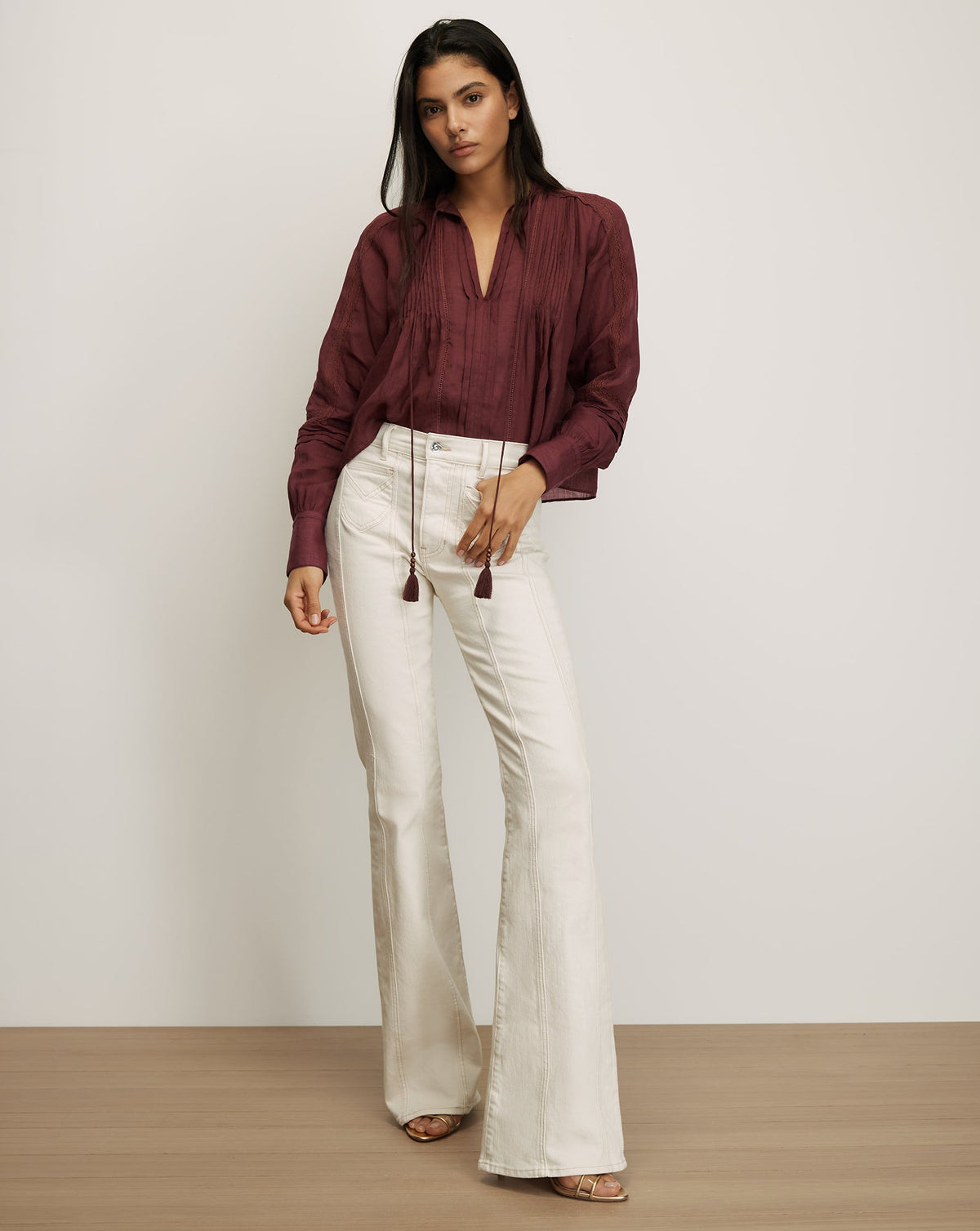 Sawyer Self-Tie Blouse