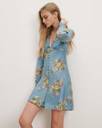 Robe courte à fleurs Gabria