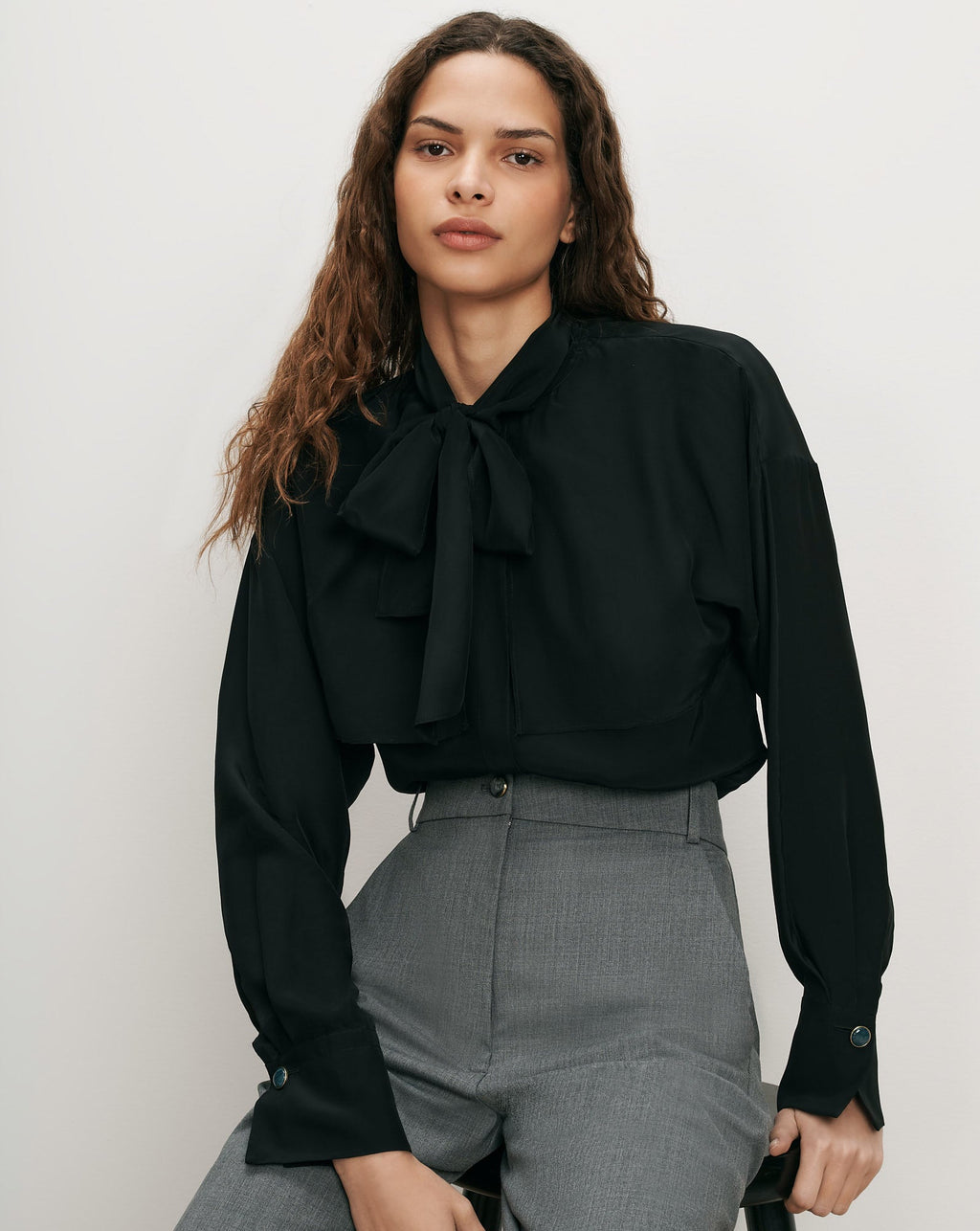 Darlis Scarf-Neck Blouse