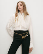 Darlis Scarf-Neck Blouse