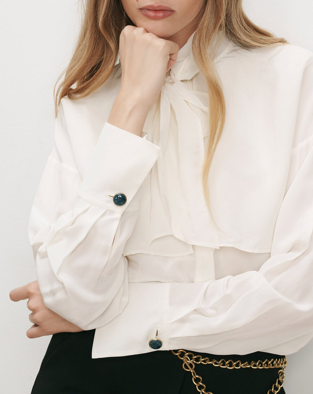 Darlis Scarf-Neck Blouse