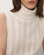 Pull sans manches Mazzy à maille ajourée