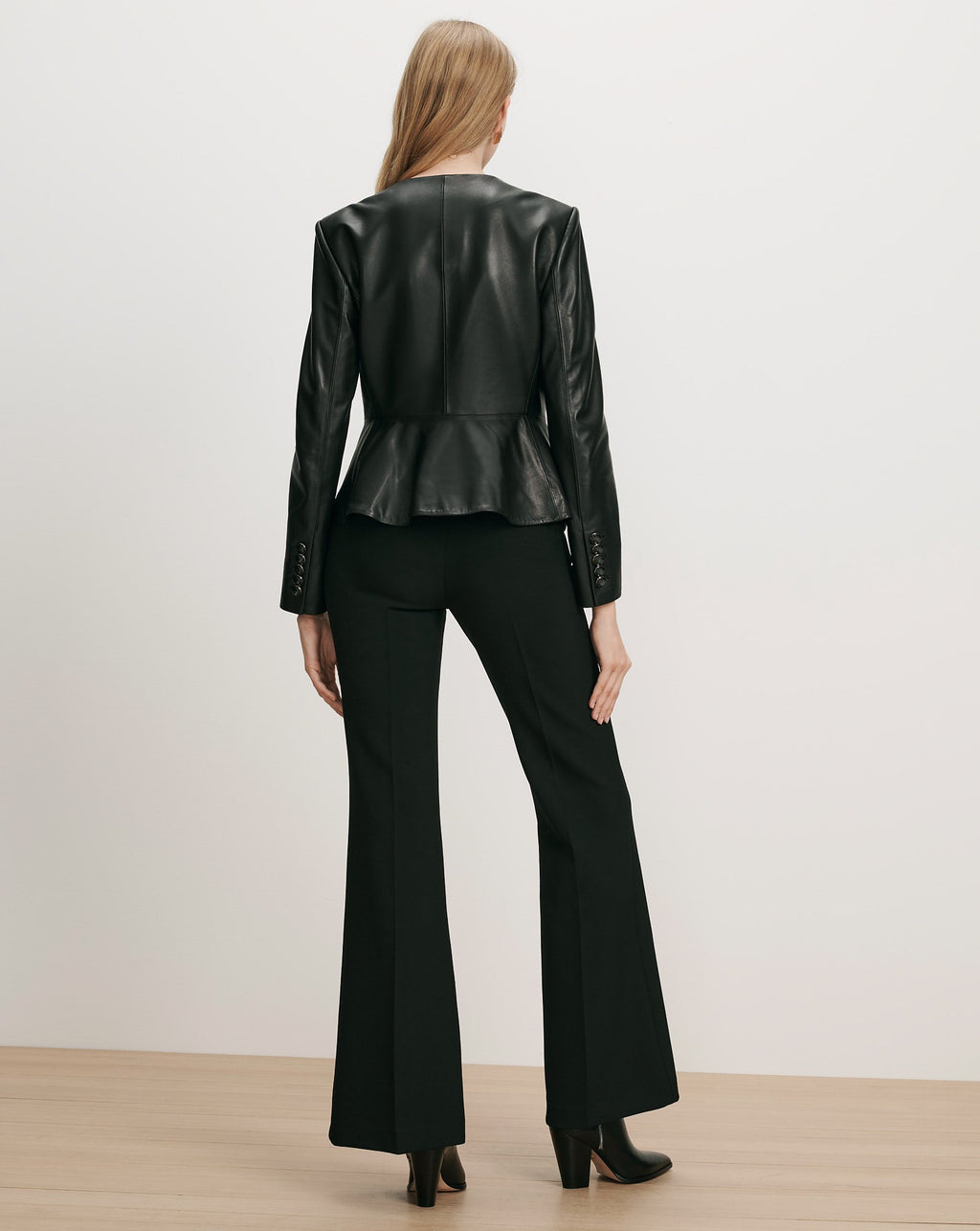 Quinn Leather Peplum Jacket