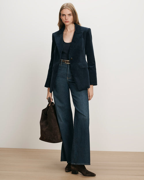 Veste Livvy en velours côtelé avec plastron amovible