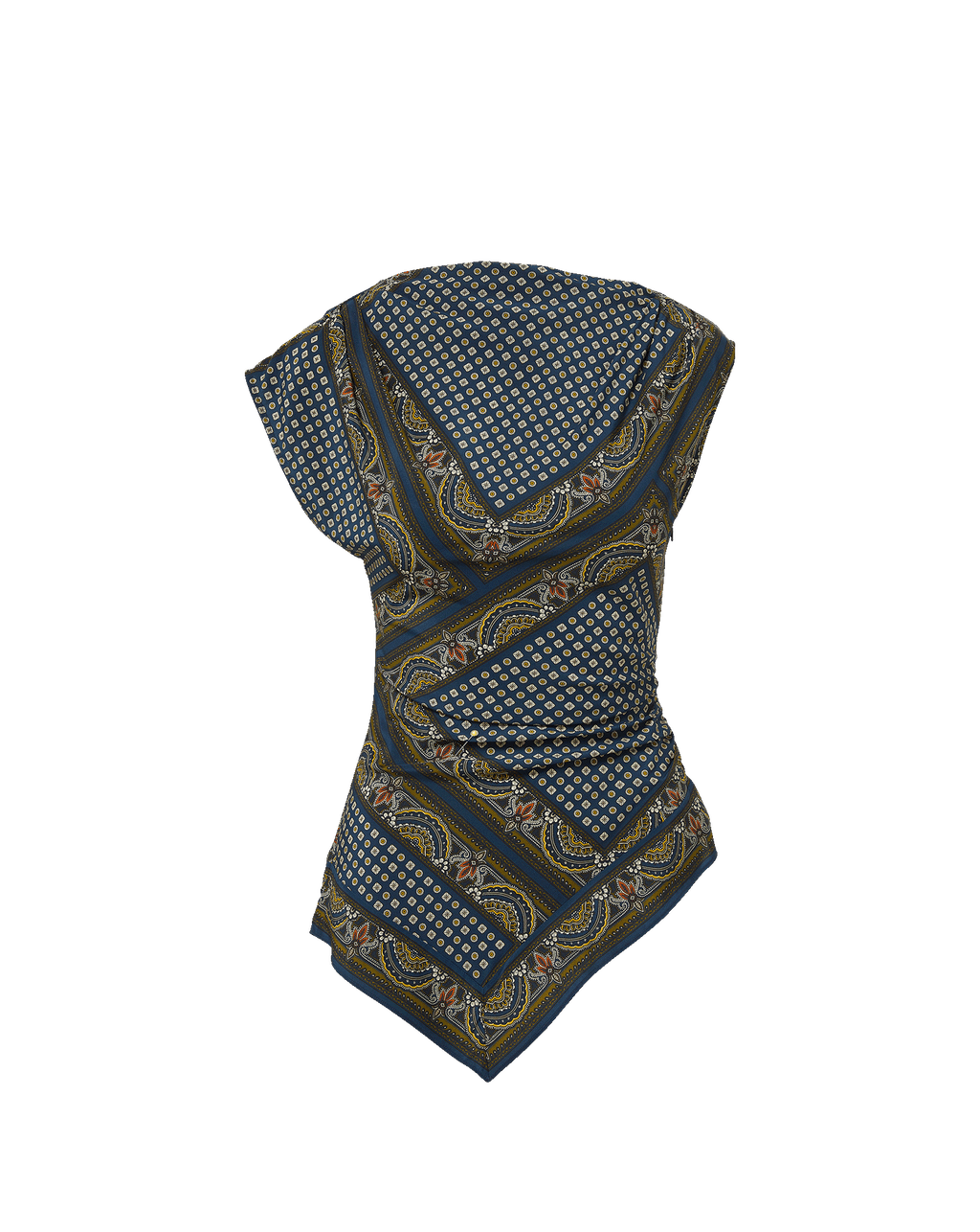 Haut à foulard asymétrique Yvonne