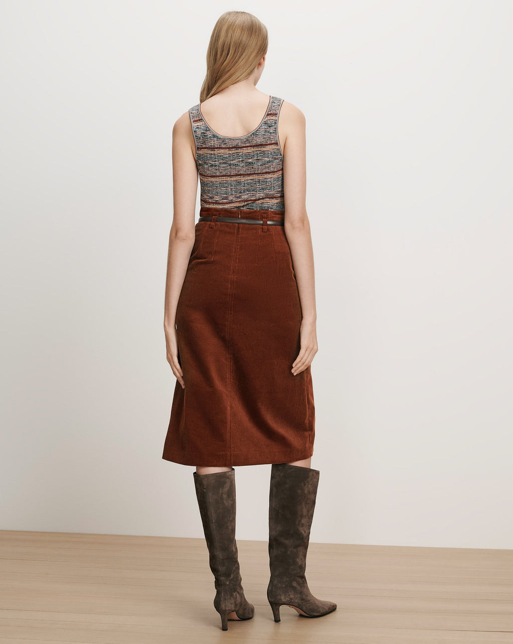 Alexie Corduroy Midi Skirt - Famous | Online Store