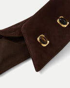 Collier cabochon en daim